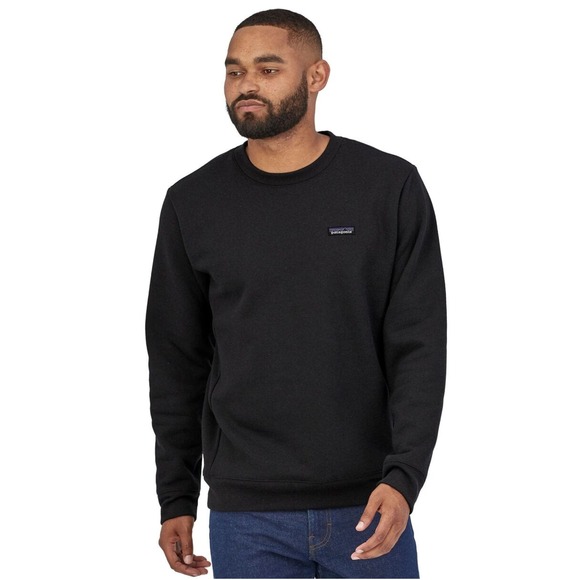 Patagonia Crewneck Sweatshirt Pullover Logo Minimalist Black Men's size XS - Picture 2 of 8